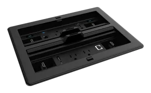 Crestron FT2-1400-ELEC-PTL-B — FlipTop™ FT2 Serisi Kablo Yönetim Sistemi, 1400 Boyut, Elektrikli, Geçiş Kapaklı, Siyah