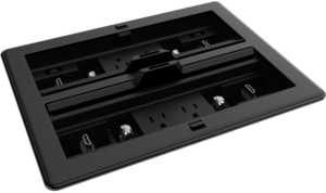 Crestron FT2-1400-MECH-PTL-B — FlipTop™ FT2 Serisi Kablo Yönetim Sistemi, 1400 Boyut, Mekanik, Geçiş Kapaklı, Siyah