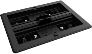Crestron FT2-1400-MECH-PTL-B — FlipTop™ FT2 Serisi Kablo Yönetim Sistemi, 1400 Boyut, Mekanik, Geçiş Kapaklı, Siyah