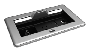 Crestron FT2-202-ELEC-PTL-AL — FlipTop™ FT2 Serisi Kablo Yönetim Sistemi, 202 Boyut, Elektrikli, Geçiş Kapaklı, Alaşım