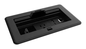 Crestron FT2-202-ELEC-PTL-B — FlipTop™ FT2 Serisi Kablo Yönetim Sistemi, 202 Boyut, Elektrikli, Geçiş Kapaklı, Siyah