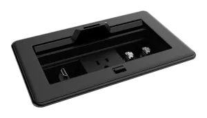Crestron FT2-202-MECH-PTL-B — FlipTop™ FT2 Serisi Kablo Yönetim Sistemi, 202 Boyut, Mekanik, Geçiş Kapaklı, Siyah