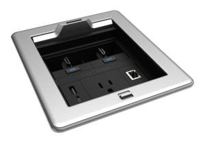 Crestron FT2-500-ELEC-PTL-AL — FlipTop™ FT2 Serisi Kablo Yönetim Sistemi, 500 Boyut, Elektrikli, Geçiş Kapaklı, Alaşım