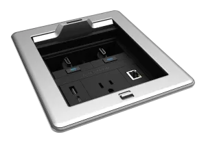 Crestron FT2-500-ELEC-PTL-AL — FlipTop™ FT2 Serisi Kablo Yönetim Sistemi, 500 Boyut, Elektrikli, Geçiş Kapaklı, Alaşım