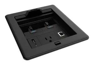 Crestron FT2-500-ELEC-PTL-B — FlipTop™ FT2 Serisi Kablo Yönetim Sistemi, 500 Boyut, Elektrikli, Geçiş Kapaklı, Siyah