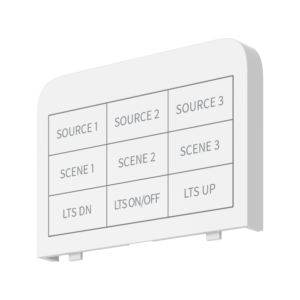 Crestron HR-310-BTN-W ENGRAVED — HR-310 ve HR-310-I için Arkadan Aydınlatmalı, Gravürlenebilir Düğmeler, Beyaz, Özel Gra