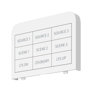 Crestron HR-310-BTN-W-ENGRAVED - HR-310-BTN ENGRAVED, dokuz arkadan aydınlatmalı düğmeden olu