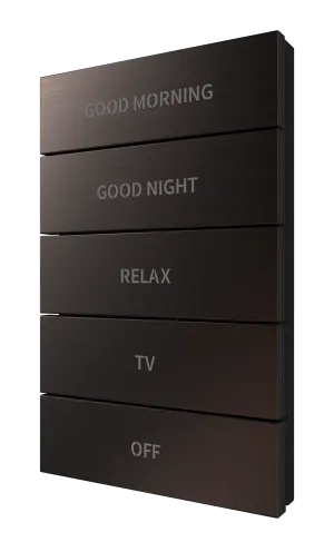 Crestron HZ2-BTNS-1-DRK-BRZ ENGRAVED — Horizon® 2 Düğme Düzeneği, Stil 1, Özel İşlemeli, Koyu Bronz