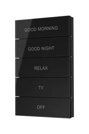 Crestron HZ2-BTNS-1-GLASS-B-ENGRAVED - HZ2-BTNS-1-GLASS-B ENGRAVED, Horizon® 2 dimmerler, anahtarla