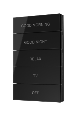 Crestron HZ2-BTNS-1-GLASS-B-ENGRAVED - HZ2-BTNS-1-GLASS-B ENGRAVED, Horizon® 2 dimmerler, anahtarla