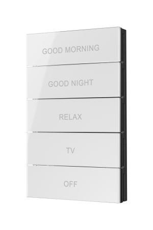 Crestron HZ2-BTNS-1-GLASS-W-ENGRAVED - HZ2-BTNS-1-GLASS-W ENGRAVED, Horizon® 2 dimmerler, anahtarla