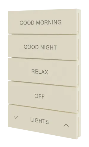 Crestron HZ2-BTNS-2-A ENGRAVED — Horizon® 2 Düğme Düzeneği, Stil 2, Özel İşlemeli, Badem