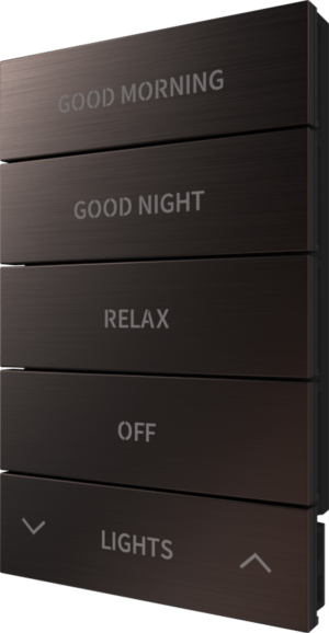 Crestron HZ2-BTNS-2-DRK-BRZ ENGRAVED — Horizon® 2 Düğme Düzeneği, Stil 2, Özel İşlemeli, Koyu Bronz