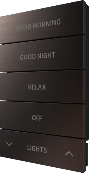 Crestron HZ2-BTNS-2-DRK-BRZ ENGRAVED — Horizon® 2 Düğme Düzeneği, Stil 2, Özel İşlemeli, Koyu Bronz
