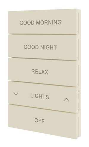 Crestron HZ2-BTNS-3-A ENGRAVED — Horizon® 2 Düğme Düzeneği, Stil 3, Özel İşlemeli, Badem