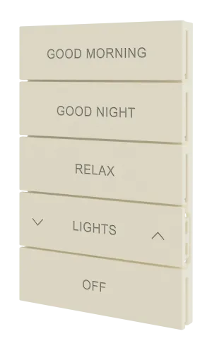 Crestron HZ2-BTNS-3-A ENGRAVED — Horizon® 2 Düğme Düzeneği, Stil 3, Özel İşlemeli, Badem