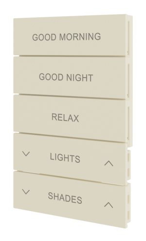 Crestron HZ2-BTNS-4-A ENGRAVED — Horizon® 2 Düğme Düzeneği, Stil 4, Özel İşlemeli, Badem