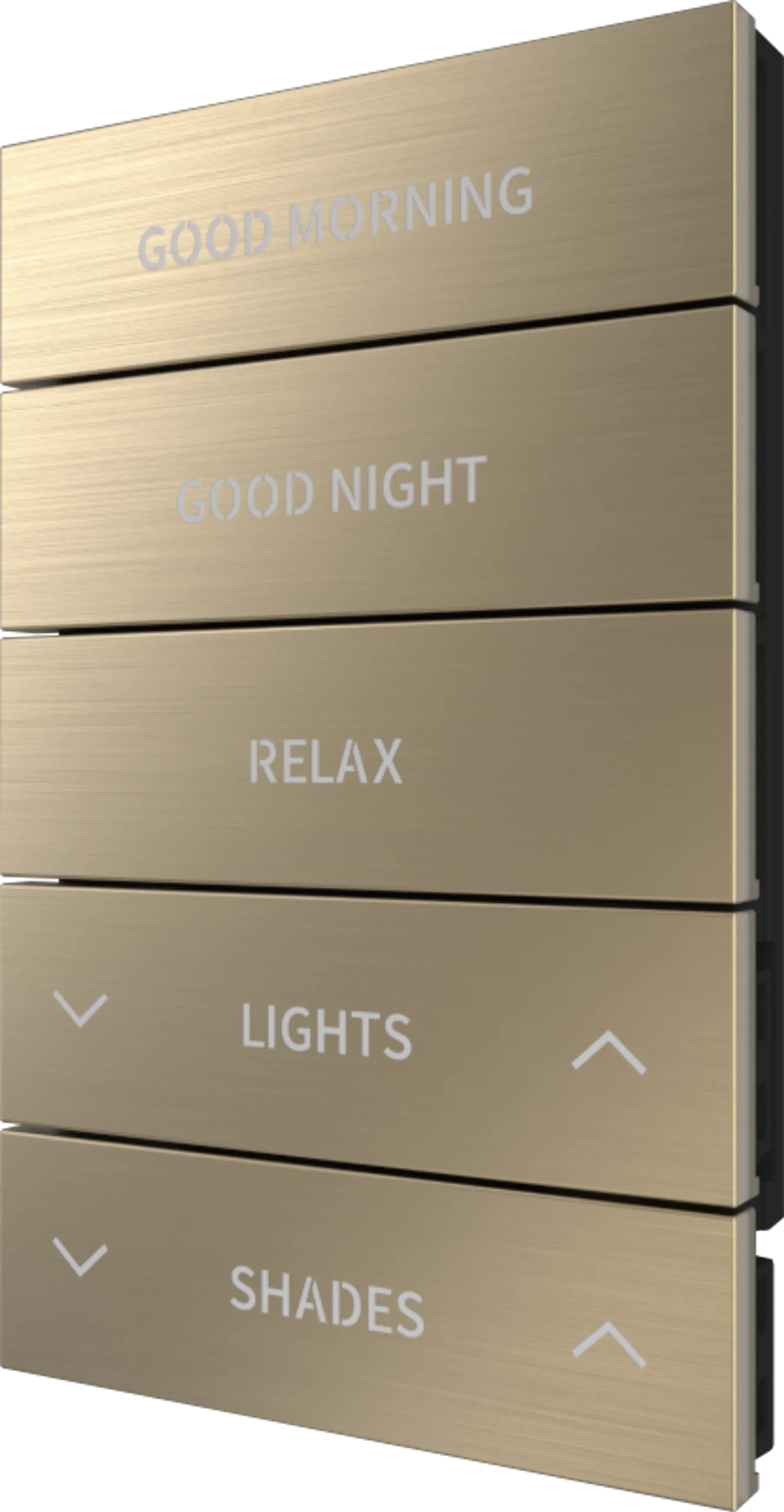 Crestron HZ2-BTNS-4-BR-BRASS ENGRAVED — Horizon® 2 Düğme Düzeneği, Stil 4, Özel İşlemeli, Fırçalanmış Pirinç