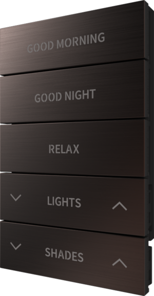 Crestron HZ2-BTNS-4-DRK-BRZ ENGRAVED — Horizon® 2 Düğme Düzeneği, Stil 4, Özel İşlemeli, Koyu Bronz