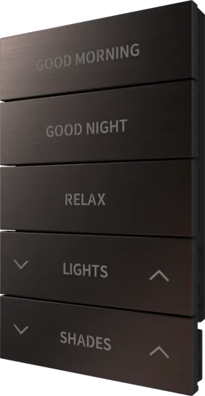 Crestron HZ2-BTNS-4-DRK-BRZ ENGRAVED — Horizon® 2 Düğme Düzeneği, Stil 4, Özel İşlemeli, Koyu Bronz