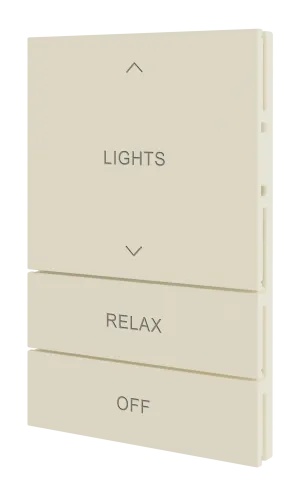 Crestron HZ2-BTNS-5-A ENGRAVED — Horizon® 2 Düğme Düzeneği, Stil 5, Özel İşlemeli, Badem