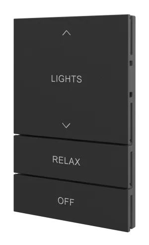 Crestron HZ2-BTNS-5-B ENGRAVED — Horizon® 2 Düğme Düzeneği, Stil 5, Özel İşlemeli, Siyah