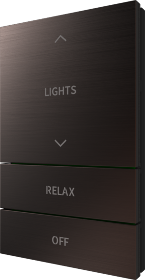 Crestron HZ2-BTNS-5-DRK-BRZ ENGRAVED — Horizon® 2 Düğme Düzeneği, Stil 5, Özel İşlemeli, Koyu Bronz