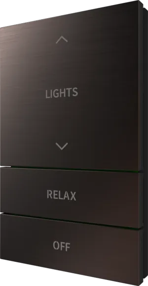 Crestron HZ2-BTNS-5-DRK-BRZ ENGRAVED — Horizon® 2 Düğme Düzeneği, Stil 5, Özel İşlemeli, Koyu Bronz
