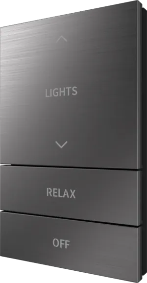 Crestron HZ2-BTNS-5-DRK-NKL ENGRAVED — Horizon® 2 Düğme Düzeneği, Stil 5, Özel İşlemeli, Koyu Nikel