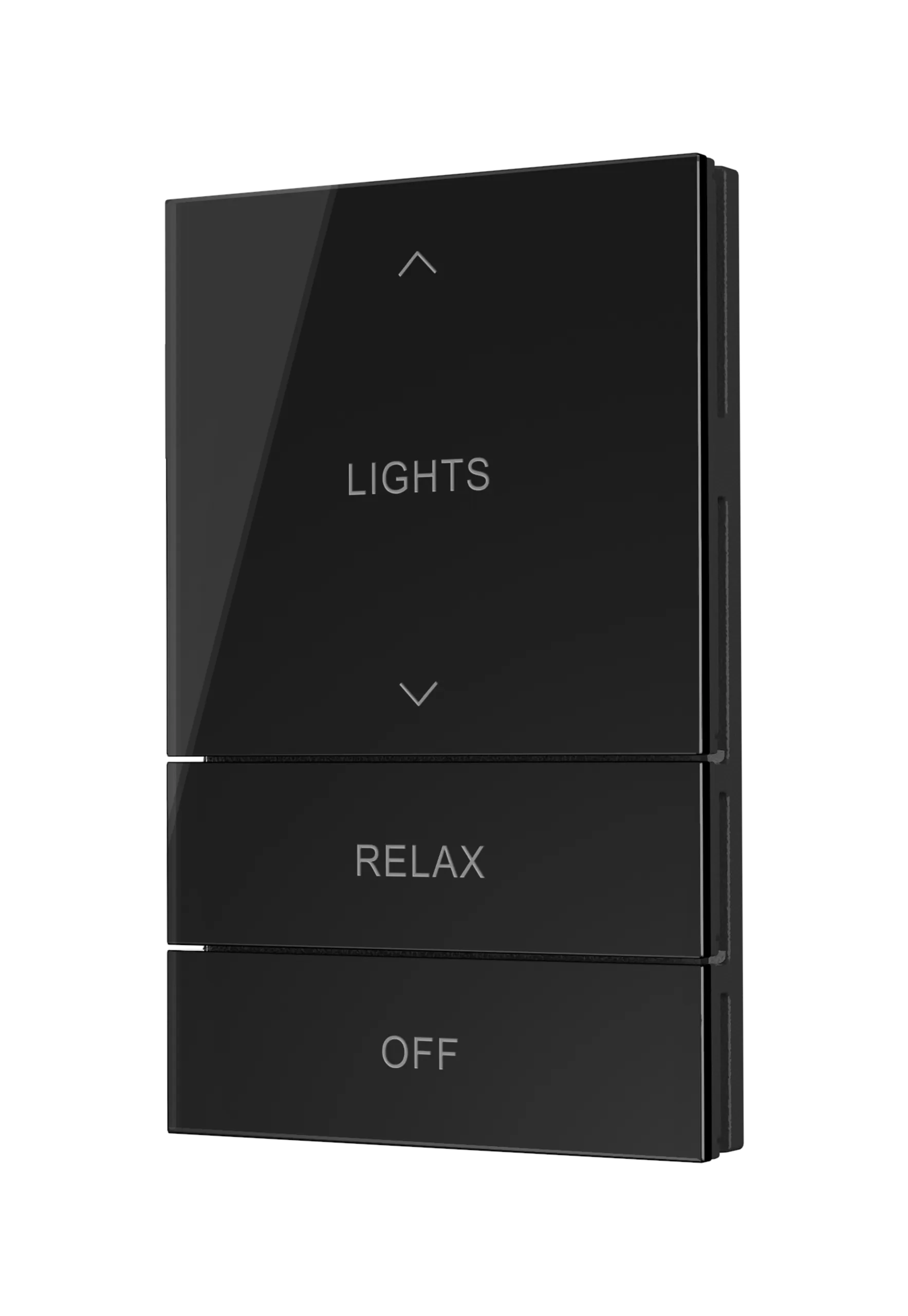 Crestron HZ2-BTNS-5-GLASS-B ENGRAVED — Horizon® 2 Düğme Düzeneği, Stil 5, Özel İşlemeli, Siyah Cam