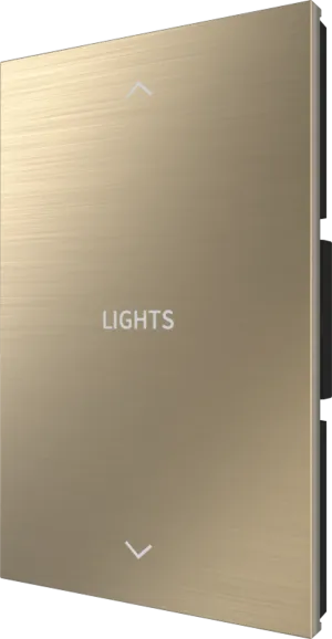 Crestron HZ2-BTNS-6-BR-BRASS ENGRAVED — Horizon® 2 Düğme Düzeneği, Stil 6, Özel İşlemeli, Fırçalanmış Pirinç