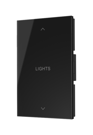 Crestron HZ2-BTNS-6-GLASS-B ENGRAVED — Horizon® 2 Düğme Düzeneği, Stil 6, Özel İşlemeli, Siyah Cam