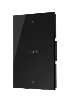 Crestron HZ2-BTNS-6-GLASS-B ENGRAVED — Horizon® 2 Düğme Düzeneği, Stil 6, Özel İşlemeli, Siyah Cam
