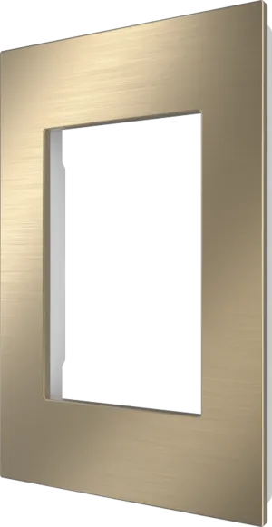 Crestron HZ2-FP-G1-W-BR-BRASS — Horizon® 2 Ön Panel, 1-Gang, Fırçalanmış Pirinç
