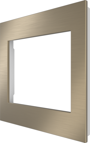 Crestron HZ2-FP-G2-W-BR-BRASS — Horizon® 2 Ön Panel, 2-Gang, Fırçalanmış Pirinç