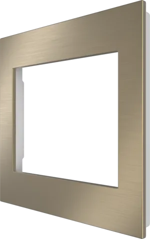 Crestron HZ2-FP-G2-W-BR-BRASS — Horizon® 2 Ön Panel, 2-Gang, Fırçalanmış Pirinç