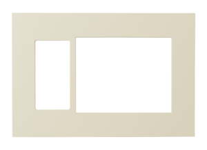 Crestron HZ2-FP-G3-D1-A — Horizon® 2 Ön Panel, 3'lü, 1'li Dekoratör, Badem