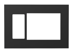 Crestron HZ2-FP-G3-D1-B — Horizon® 2 Ön Panel, 3'lü, 1'li Dekoratör, Siyah