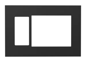 Crestron HZ2-FP-G3-D1-B — Horizon® 2 Ön Panel, 3'lü, 1'li Dekoratör, Siyah