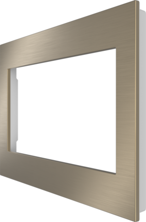 Crestron HZ2-FP-G3-W-BR-BRASS — Horizon® 2 Ön Panel, 3'lü, Fırçalanmış Pirinç