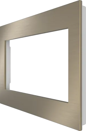 Crestron HZ2-FP-G3-W-BR-BRASS — Horizon® 2 Ön Panel, 3'lü, Fırçalanmış Pirinç