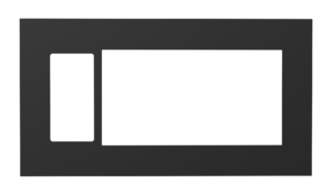 Crestron HZ2-FP-G4-D1-B — Horizon® 2 Ön Panel, 4'lü, 1'li Dekoratör, Siyah