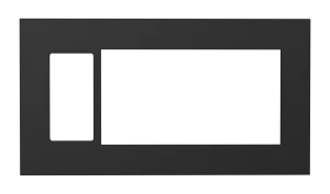 Crestron HZ2-FP-G4-D1-B — Horizon® 2 Ön Panel, 4'lü, 1'li Dekoratör, Siyah