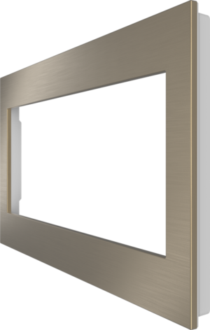Crestron HZ2-FP-G4-W-BR-BRASS — Horizon® 2 Ön Panel, 4'lü, Fırçalanmış Pirinç