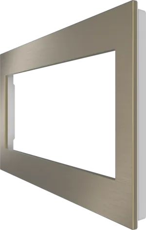 Crestron HZ2-FP-G4-W-BR-BRASS — Horizon® 2 Ön Panel, 4'lü, Fırçalanmış Pirinç