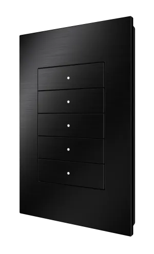 Crestron HZ2-KPCN-BR-BLK — Cresnet® İletişimli Horizon® 2 Tuş Takımı, Standart Kazınmış, Fırçalanmış Siyah