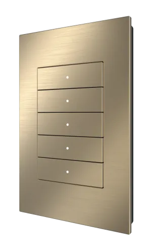 Crestron HZ2-KPCN-BR-BRASS — Cresnet® İletişimli Horizon® 2 Tuş Takımı, Standart Kazınmış, Fırçalanmış Pirinç