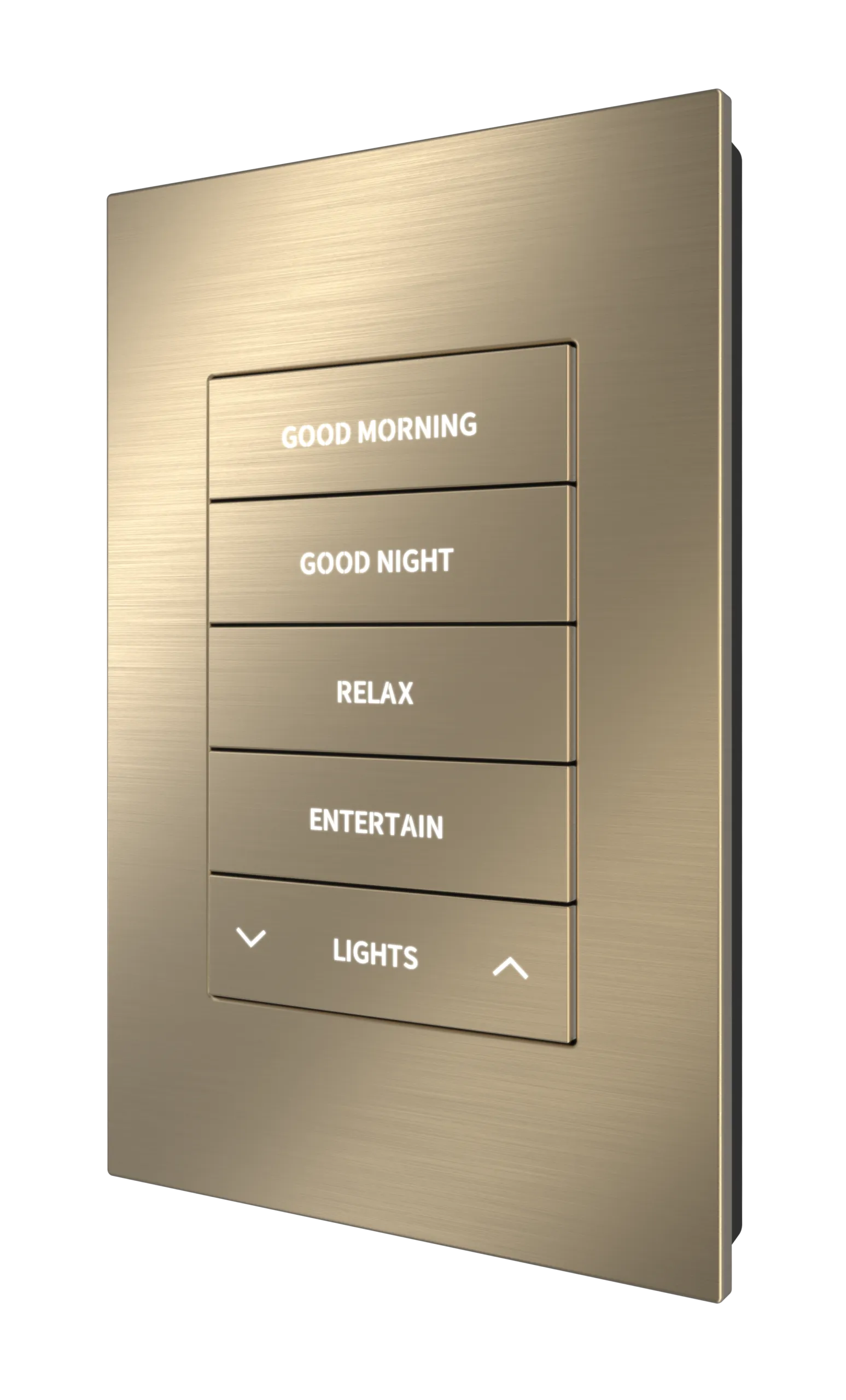 Crestron HZ2-KPCN-BR-BRASS ENGRAVED — Cresnet® İletişimli Horizon® 2 Tuş Takımı, Özel Kazınmış, Fırçalanmış Pirinç