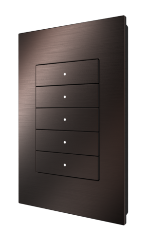 Crestron HZ2-KPCN-DRK-BRZ — Cresnet® İletişimli Horizon® 2 Tuş Takımı, Standart Kazınmış, Koyu Bronz