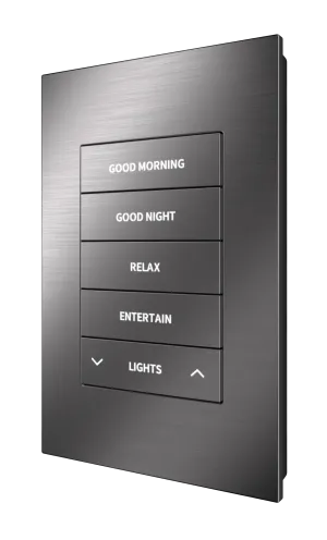 Crestron HZ2-KPCN-DRK-NKL ENGRAVED — Cresnet® İletişimli Horizon® 2 Tuş Takımı, Özel İşlemeli, Koyu Nikel